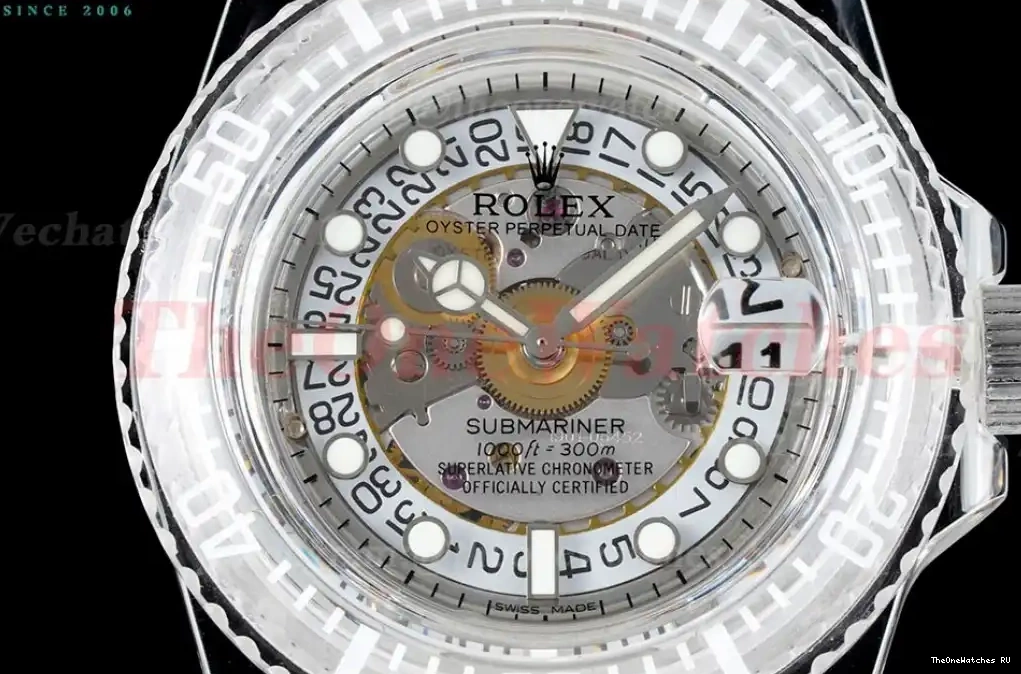 A2824 Dial 40MM Submariner F8F RU Acrylic Skeleton 0606